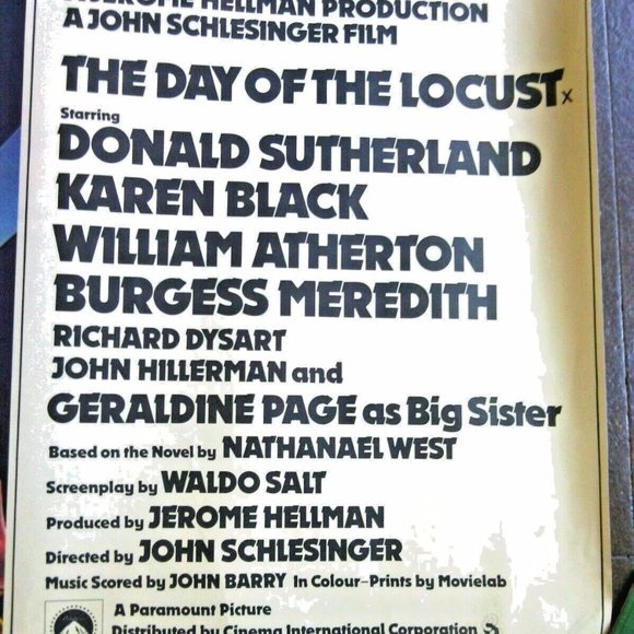 Vintage Movie Poster The Day of the Locust 1975 Original Film Donald Sutherland - Picture 15 of 16